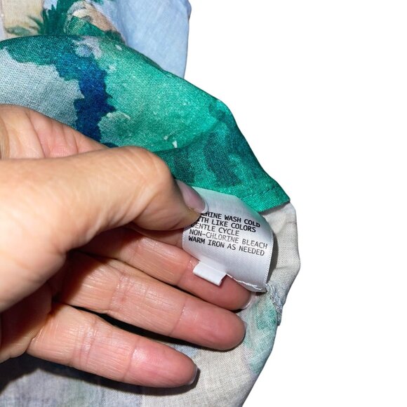 Calypso St Barth Womens Top Size Medium Multicolor Scenic Button Back - Picture 4 of 7